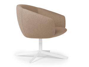 NOT LOUNGE - With 4-spoke base fabric easy chair with armrests _ True Design